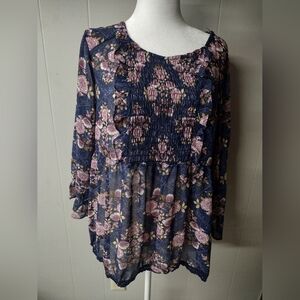 Knox Rose Smocked Top Size XXL